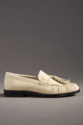 Alohas Marietta Onix Leather Loafers Cream In Beige