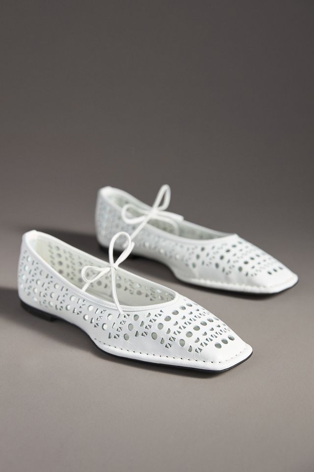 ALOHAS Sway Slit Leather Ballet Flats #1