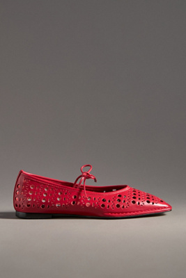 Sway Slit Leather Ballet Flats