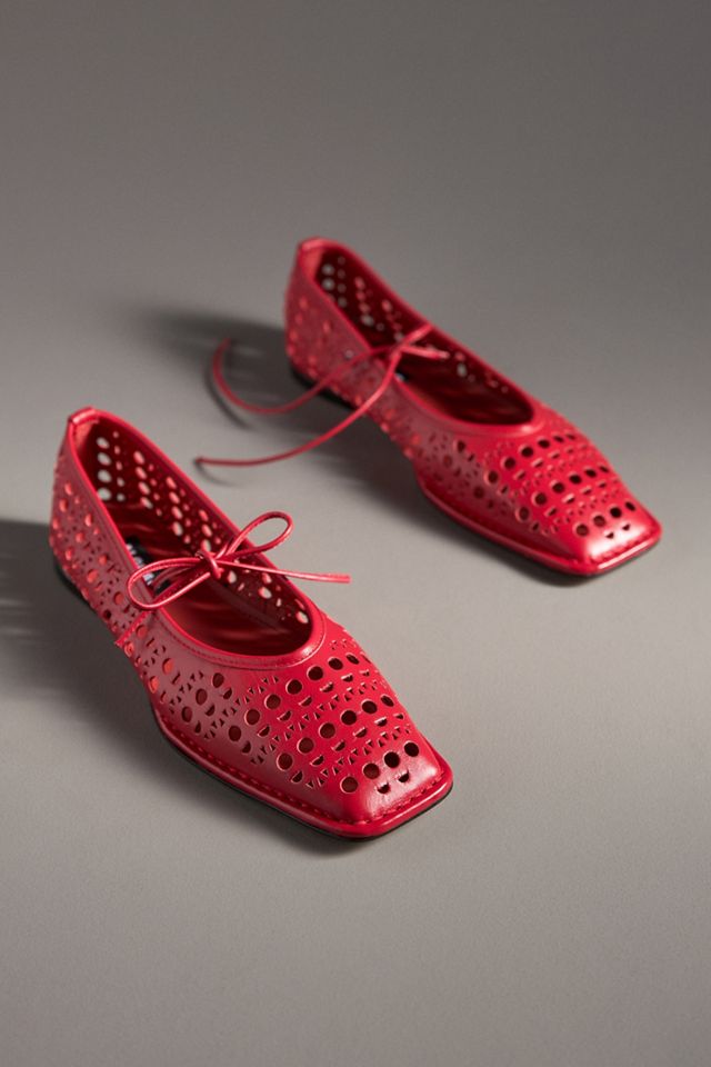 ALOHAS Sway Slit Leather Ballet Flats #1