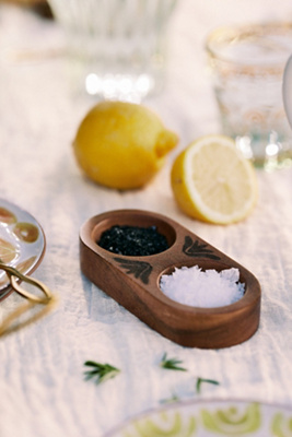 The Mediterranean Dish Wooden Salt & Pepper Dish