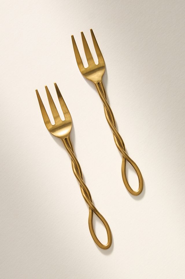 The Mediterranean Dish Stainless Steel Appetizer Forks, Set of 2 #1