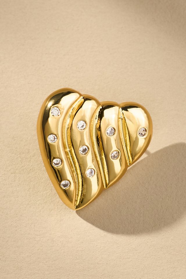 Logan Tay Bling Heart Stud Earrings #1