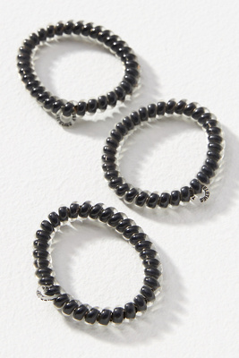 Teleties Coil Hair Ties, Set Of 3 In Black
