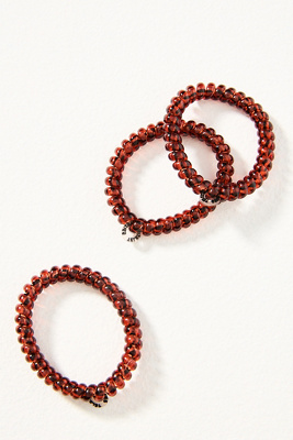 Teleties Coil Hair Ties, Set Of 3 In Brown