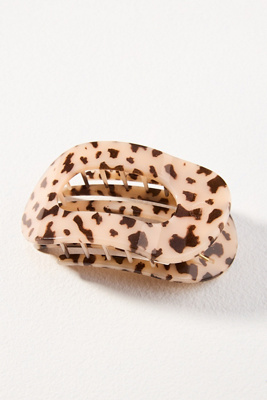 Teleties Medium Flat Round Hair Claw Clip In Beige