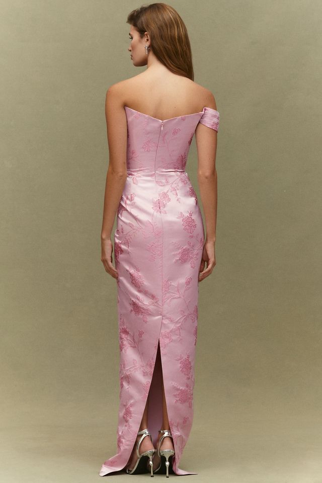 SAU LEE Jackson Jacquard Asymmetric Gown #2