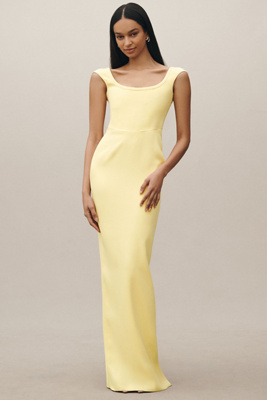 Sau Lee Brooke Column Gown In Yellow
