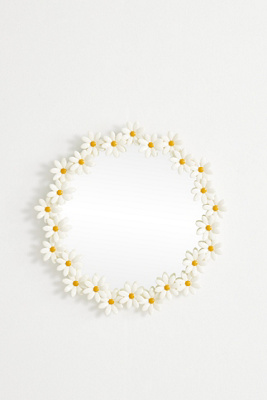 Anthropologie Aster Daisy Round Mirror