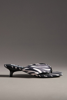 Caverley Buck Thong Kitten-heel Mules In Black