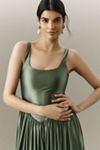 Delfi Collective Oriana Sleeveless Drop-Waist Satin Maxi Dress