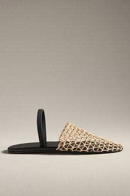 Cecelia New York Aria Woven Slingback Slide In Beige