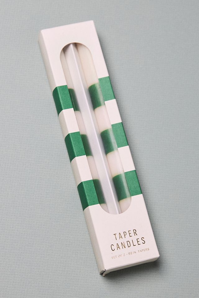 Striped Taper Candles, Set of 2 #1