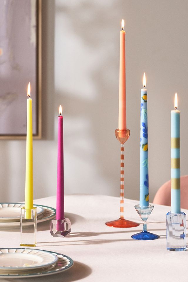 Striped Taper Candles, Set of 2 #2