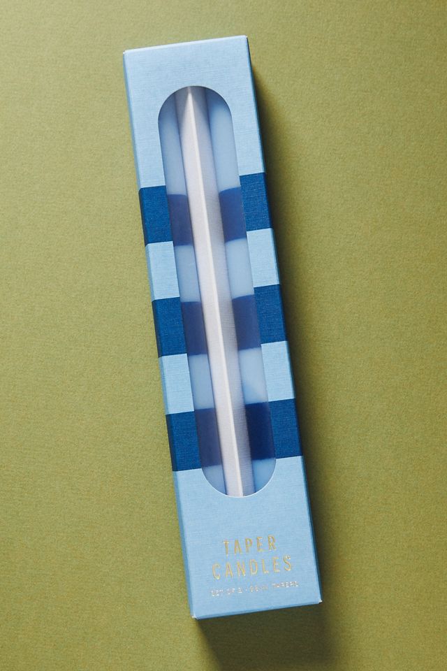 Striped Taper Candles, Set of 2 #2