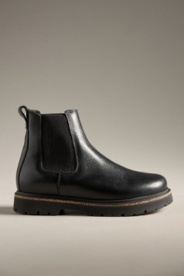 Birkenstock Highwood Slip-on Leather Boots In Black