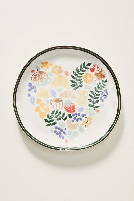 Anthropologie Annie Stoneware Dessert Plate In White