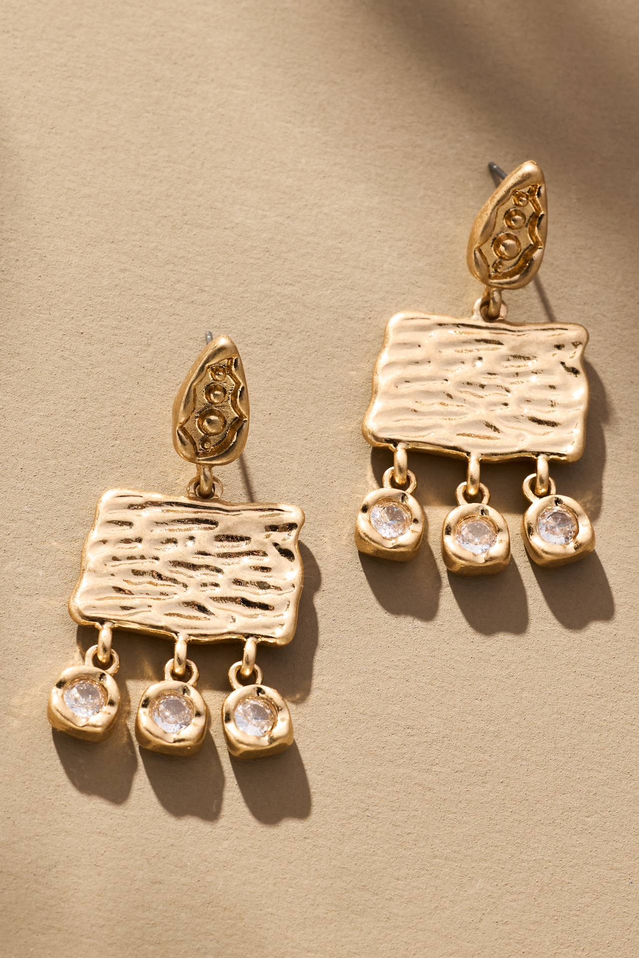 Chunky Square Drop Earrings