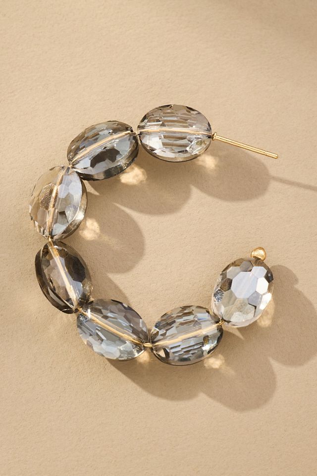 Swan Lake Beaded Hoop Earrings #1