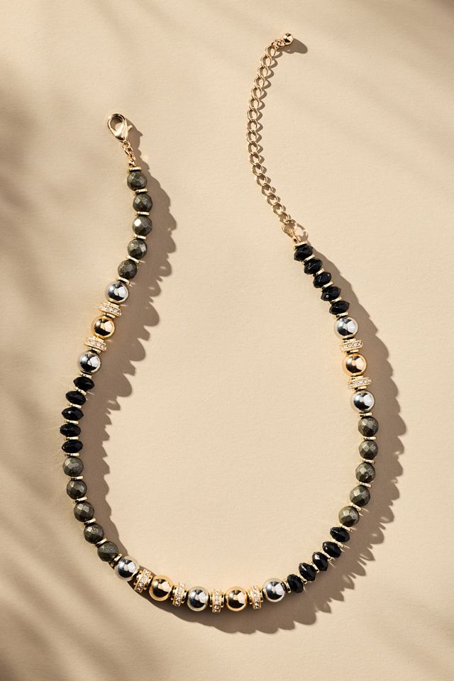 Mixed Metal Beaded Necklace #2