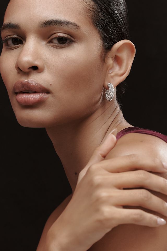 Small Rhinestone Hoop Earrings #2