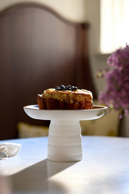 Anthropologie Samba Acacia Wood Cake Stand