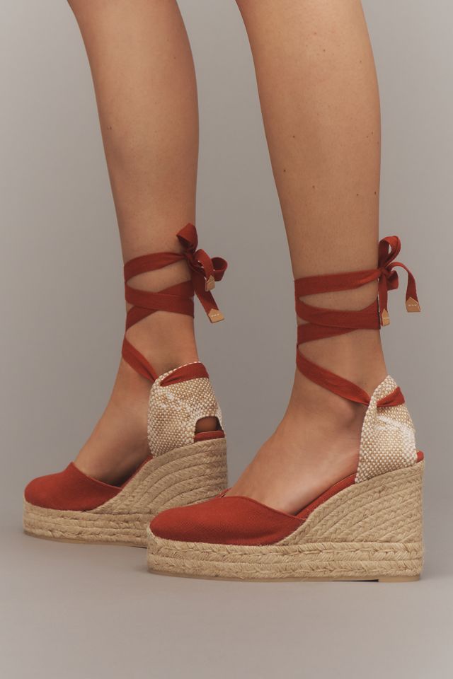 Castañer Chiara Tie-Up Espadrille Wedge Heels #2