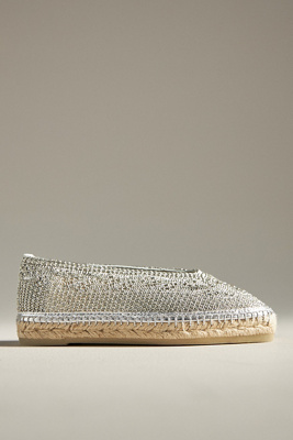CASTAÃ±ER KIM METALLIC WOVEN ESPADRILLE FLATS 
