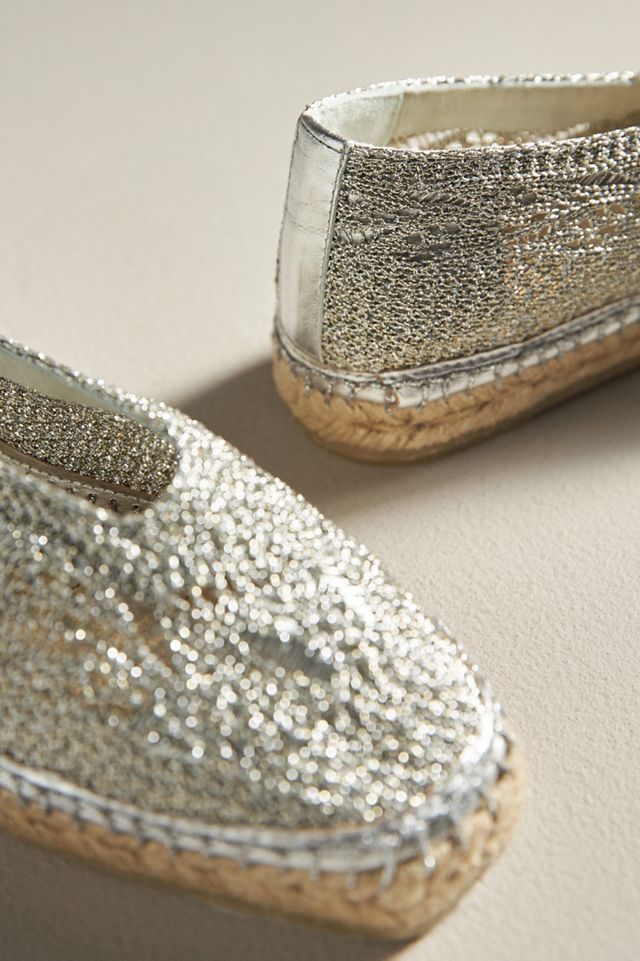 Castañer Kim Metallic Woven Espadrille Flats #2