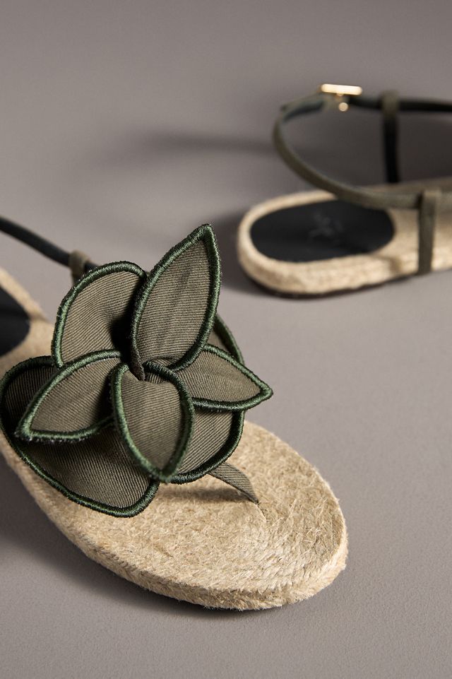 Castañer Poncha 3D Floral Thong Espadrille Sandals #2