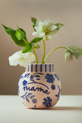 Mama Stoneware Bud Vase