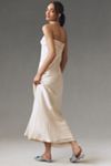 Shona Joy La Lune Strapless Ruched Satin Maxi Dress