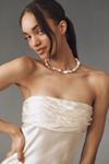 Shona Joy La Lune Strapless Ruched Satin Maxi Dress