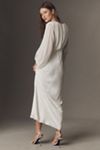 Shona Joy Lira Balloon-Sleeve Plunge V-Neck Maxi Dress