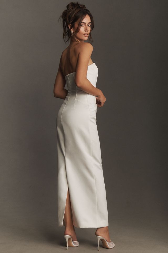 Shona Joy Oakley Strapless Draped Maxi Dress #3