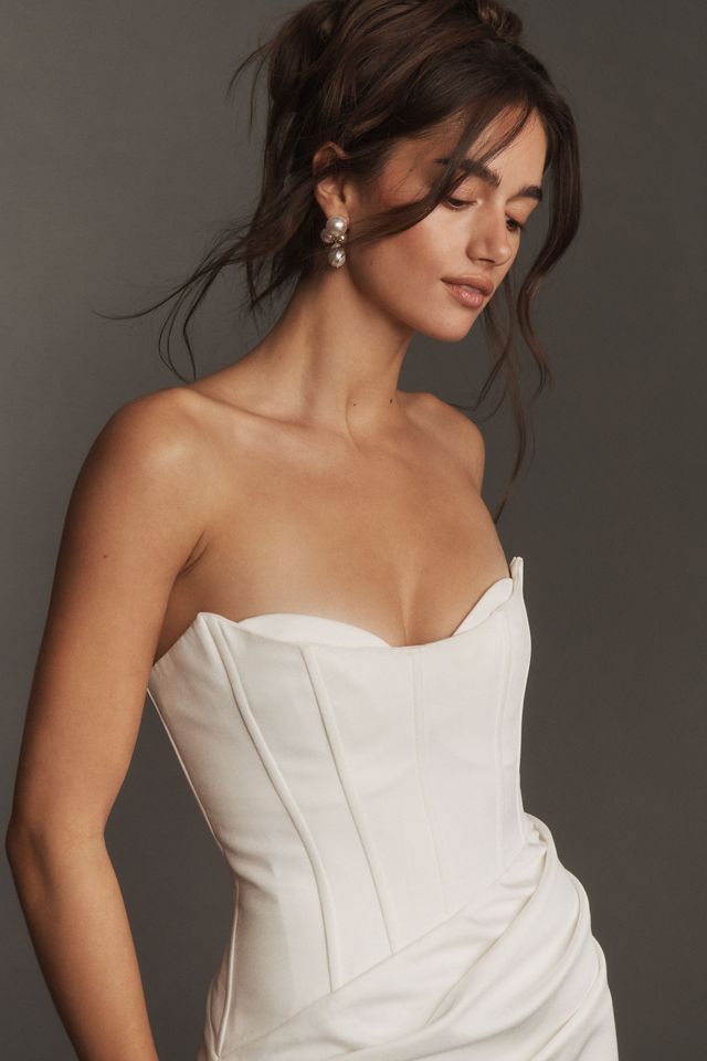 Shona Joy Oakley Strapless Draped Maxi Dress #4