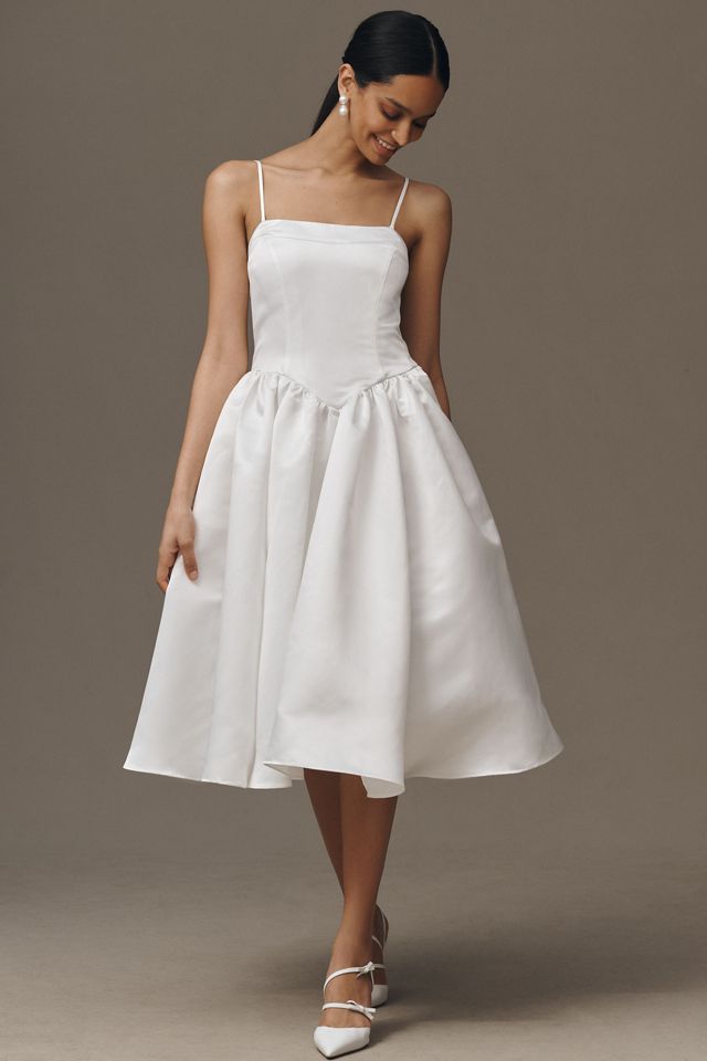 BHLDN Basque-Waist Midi Dress #3