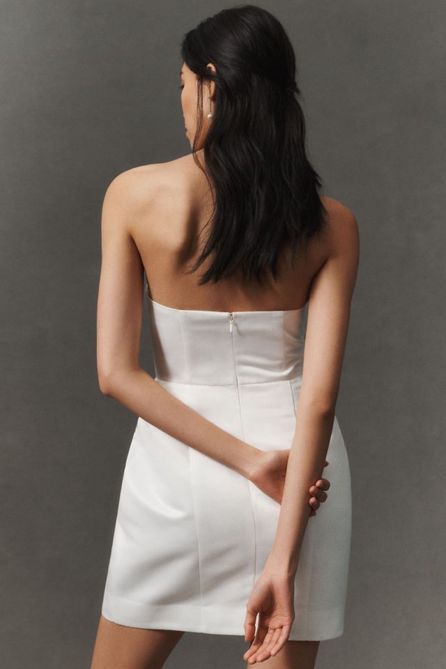BHLDN Strapless Pointed-Neck Sculptural Mini Dress #2