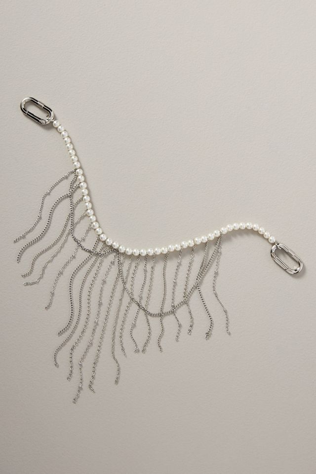 Pearl & Chain Bag Charm #1