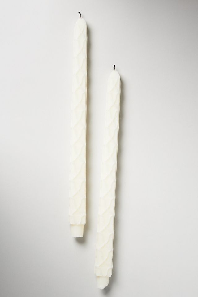 Farah Carved Taper Candles, Set of 2 #1