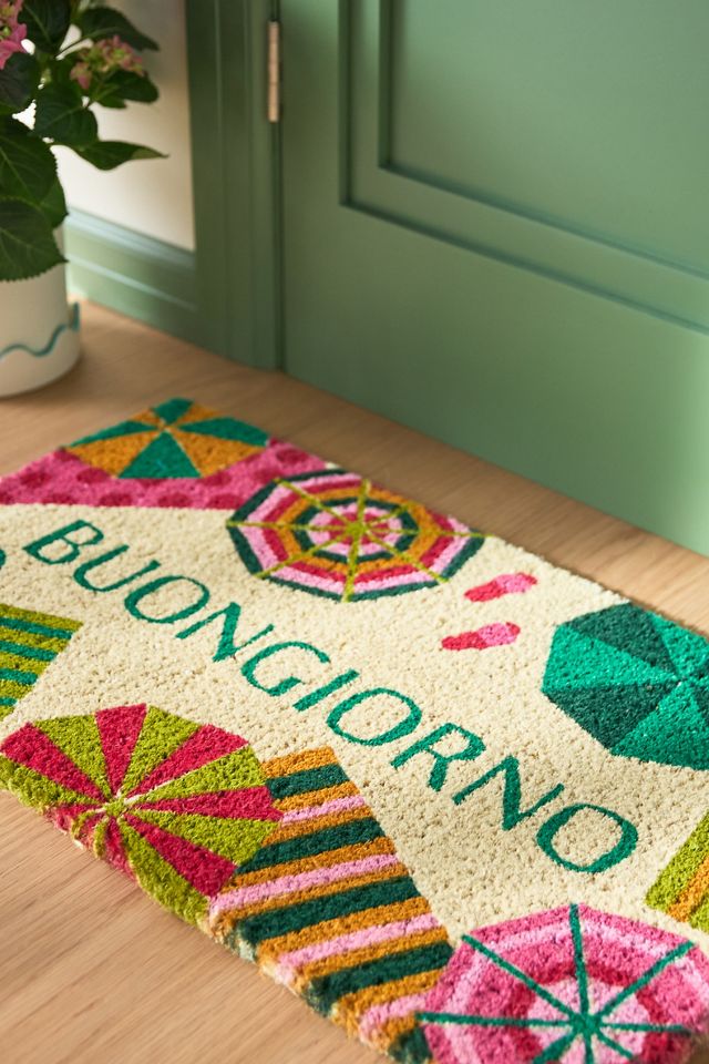 Beach Umbrella Printed Coir Doormat #2
