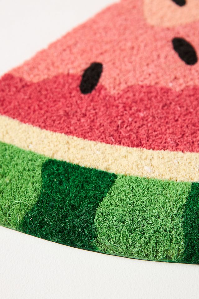 Watermelon Shaped Printed Coir Doormat #2