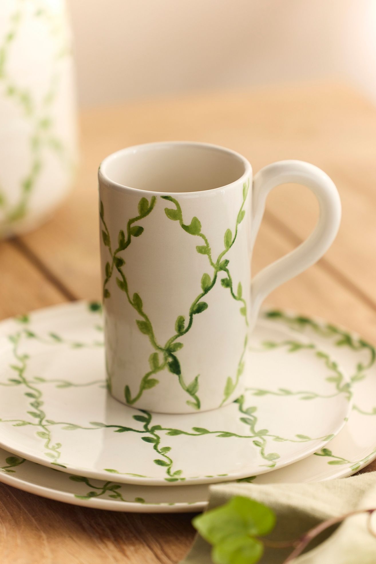 Vine Lattice Mug - Green, One Size