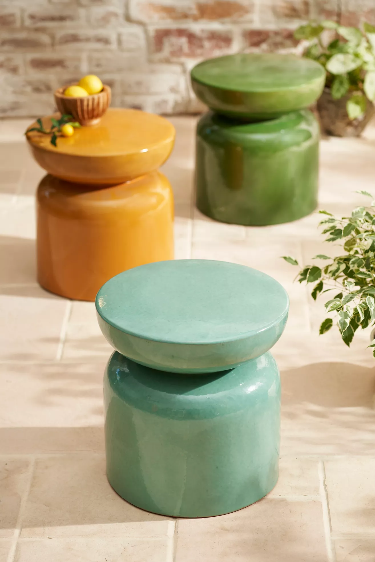 Acapulco Stoneware Side Table