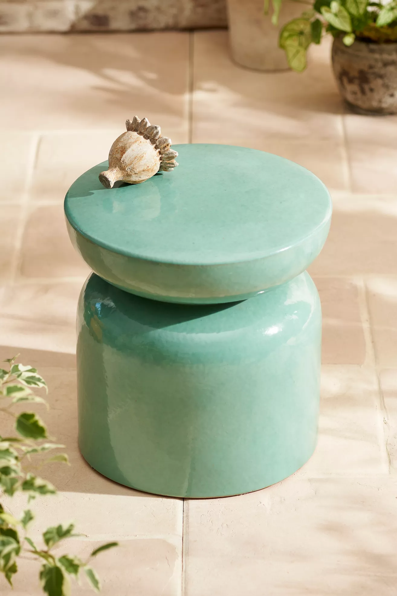 Acapulco Stoneware Side Table - thumbnail 3