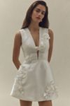 Watters Fiore Sleeveless V-Neck Floral Mini Dress