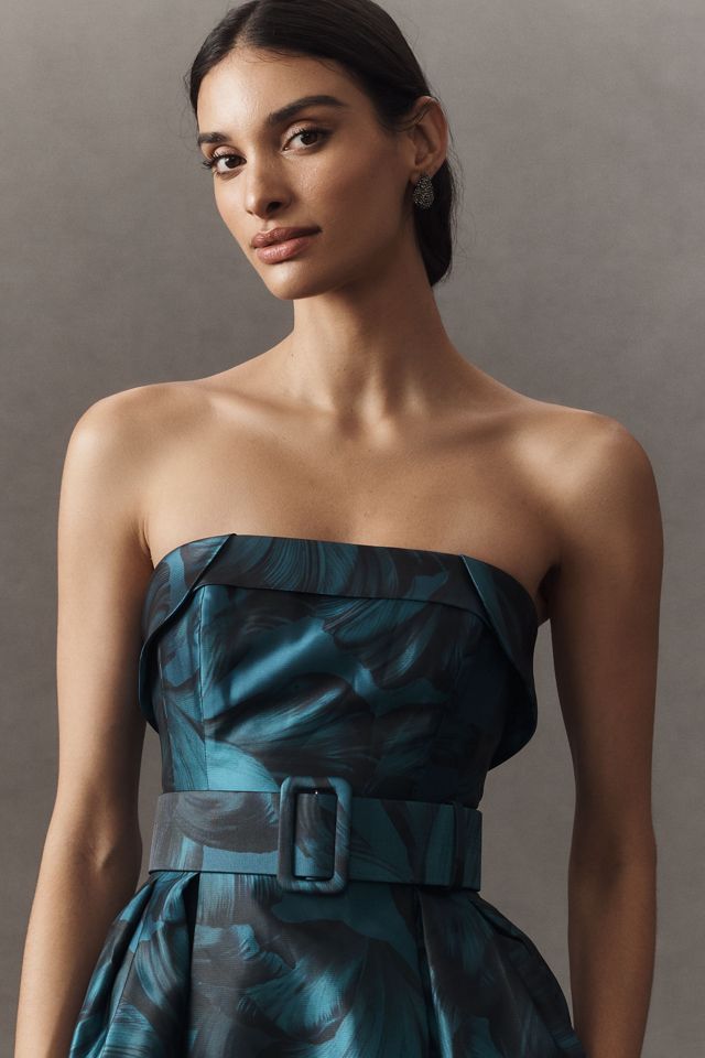 Sachin & Babi Brielle Floral Strapless Mikado Gown #2