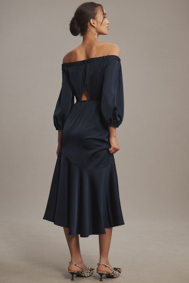 Sachin & Babi Kai Off-The-Shoulder Long-Sleeve Maxi Dress #1