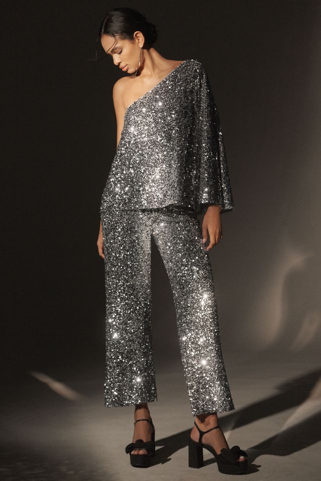 Sachin & Babi Alli Stretch Sequin Trouser Pants #3