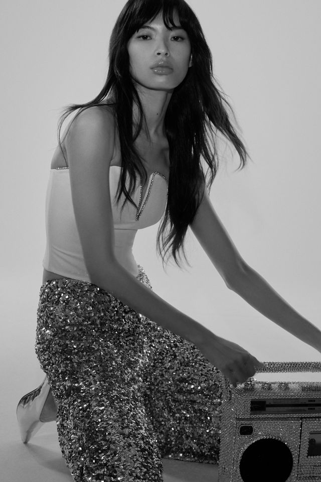 Sachin & Babi Alli Stretch Sequin Trouser Pants #1